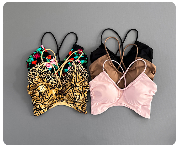 Yoga Mat For Fitness - Women Cross Back Padded Sports Bra