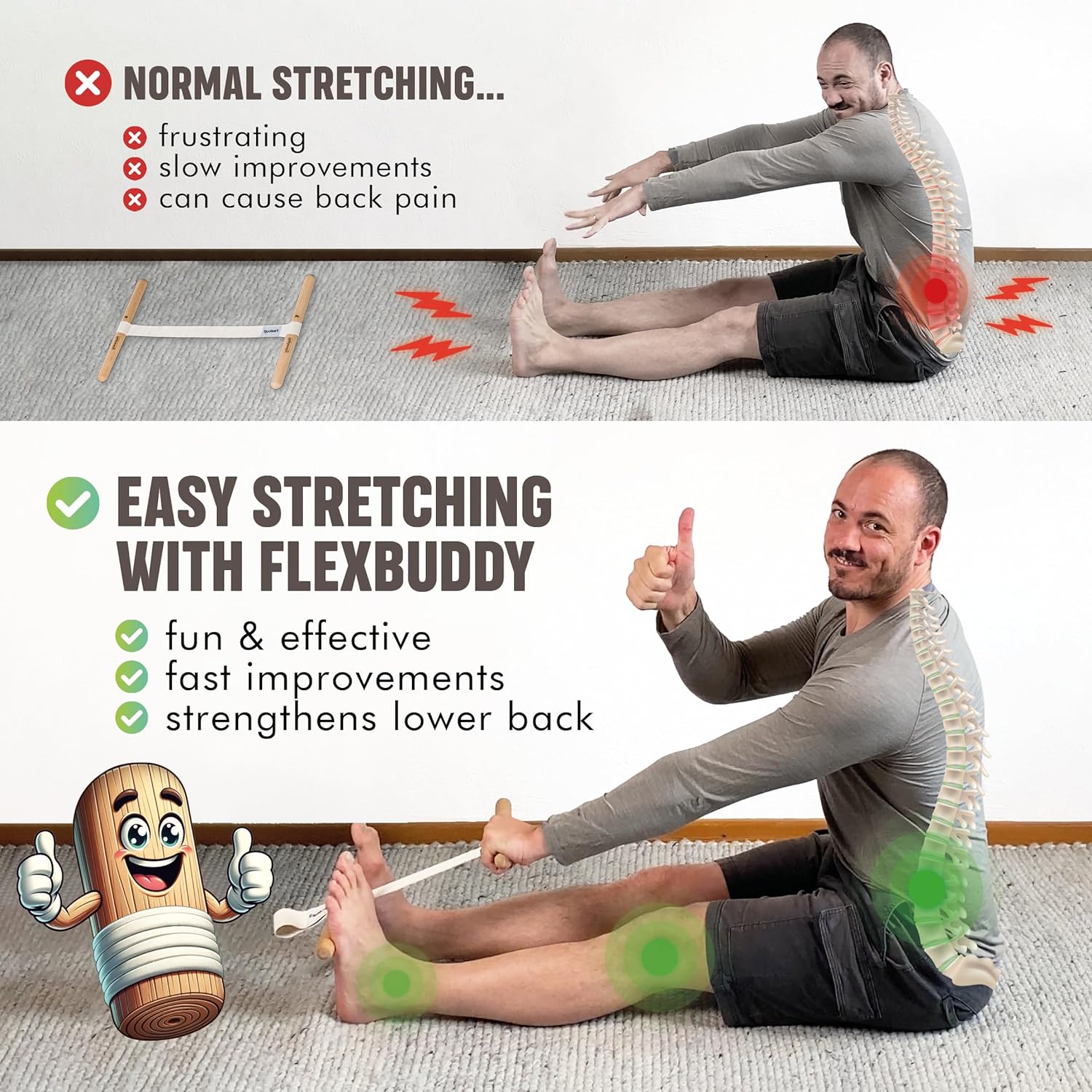 Hamstring Stretcher Adjustable - Yoga In Fitness recension och pris