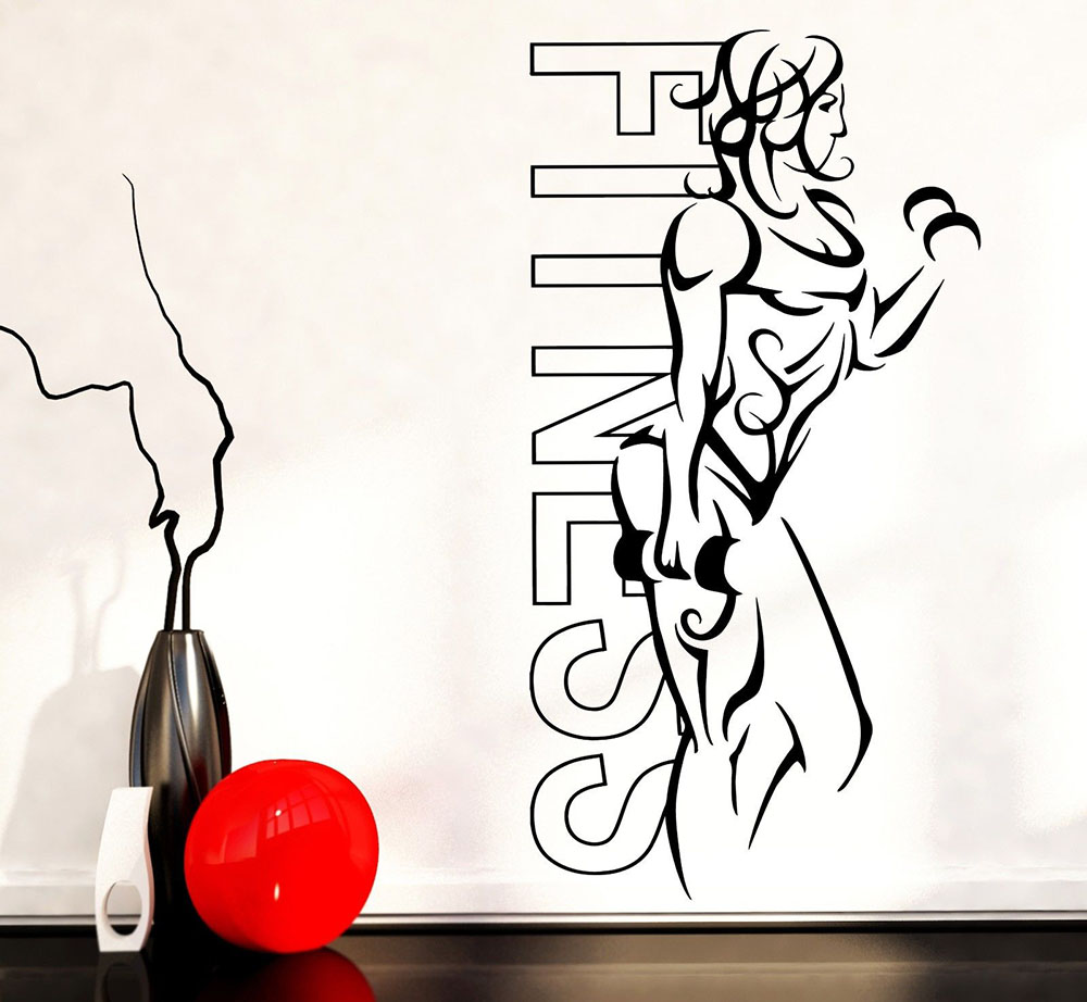 Wall Stickers Vinyl Fitness Gi - Yoga Fitness Health recension och pris