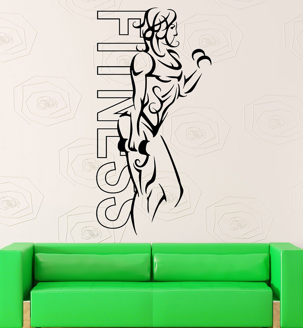 Wall Stickers Vinyl Fitness Gi - Yoga Fitness Health recension och pris