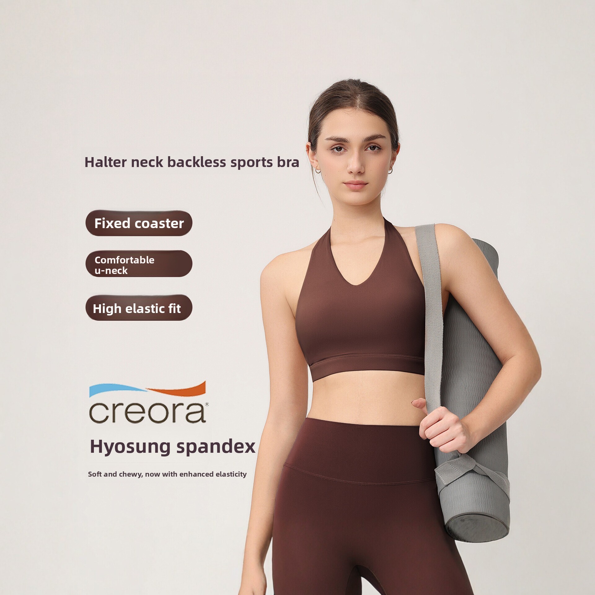 Women's Halter Sports Bra with - Yoga Mat For Fitness recension och pris