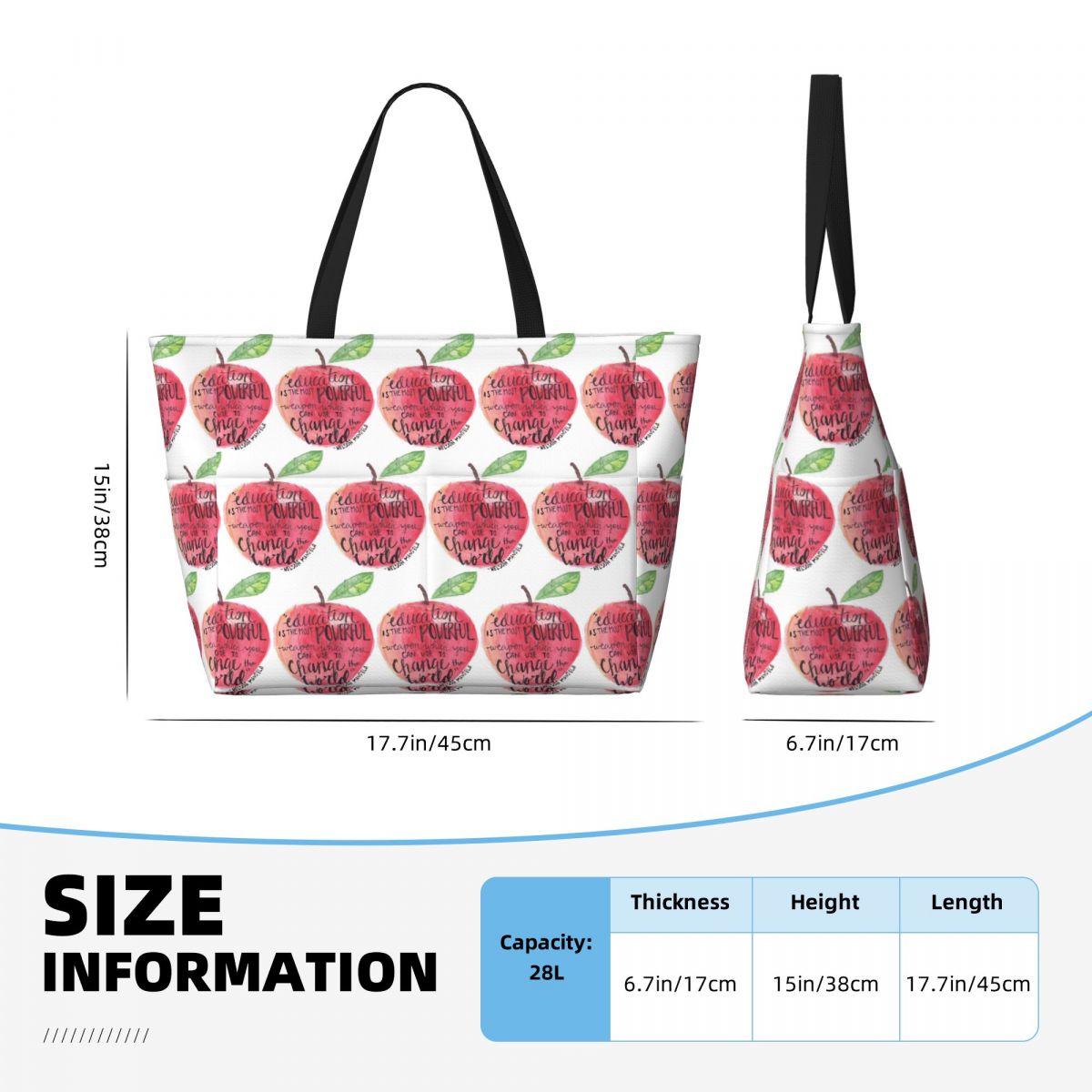 Teacher Quote Beach Tote Bag S - Yoga Fitness Teacher recension och pris